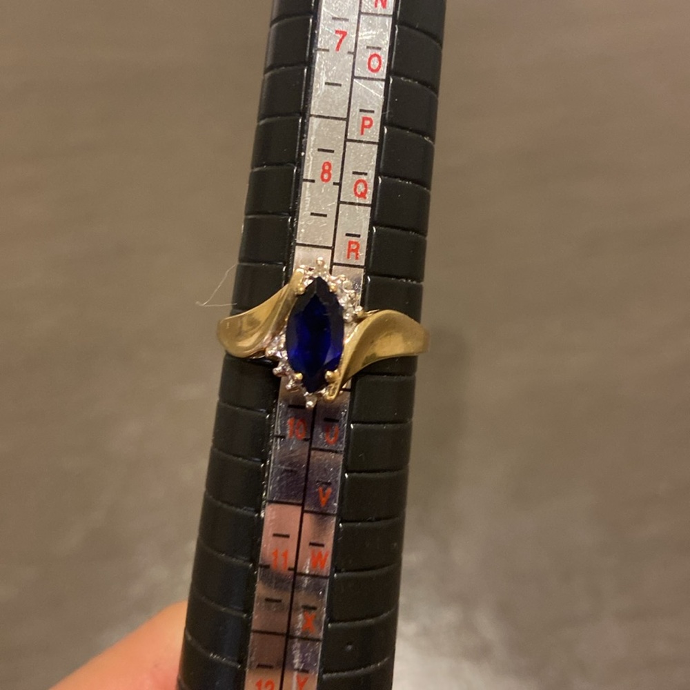 10K Gold Samuel Aaron Sapphire Ring